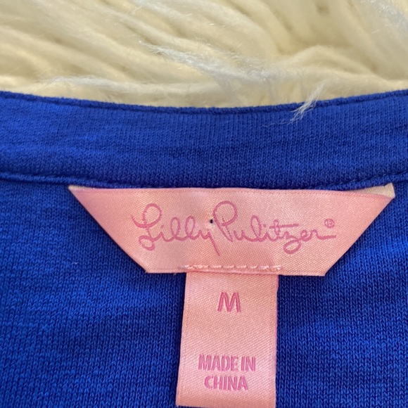Lilly Pulitzer Shirt long sleeves size M color blue lengths 27” bust 36/38” - Picture 10 of 12